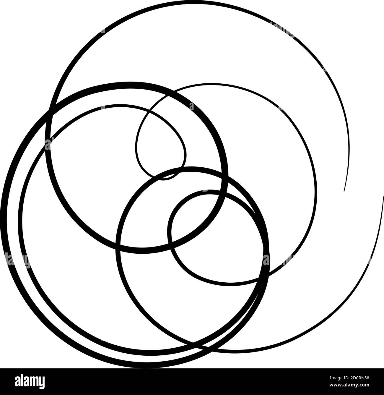 Curlicue, Loop shapes, elements vector illustration — Stock vector illustration, clip-art Stock Vector