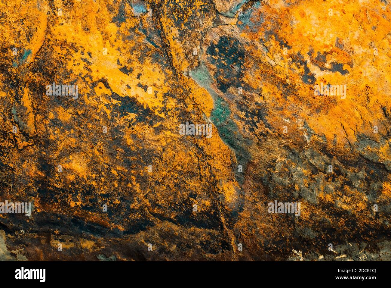 Old Faded Surface With Peeling Paint, Small Spots of Rust and Scratches ...