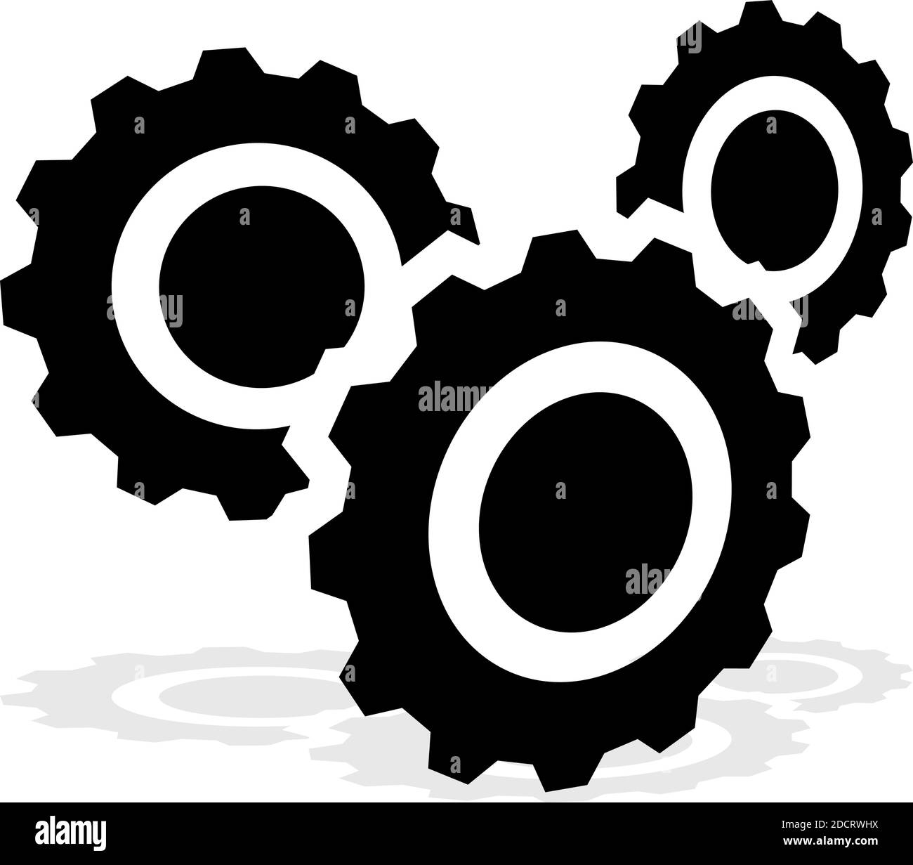 Gear, cogwheel, gearwheel icon, symbol and logo. Setup, customization, technical concept vector logo – Stock illustration, Clip-art graphics Stock Vector