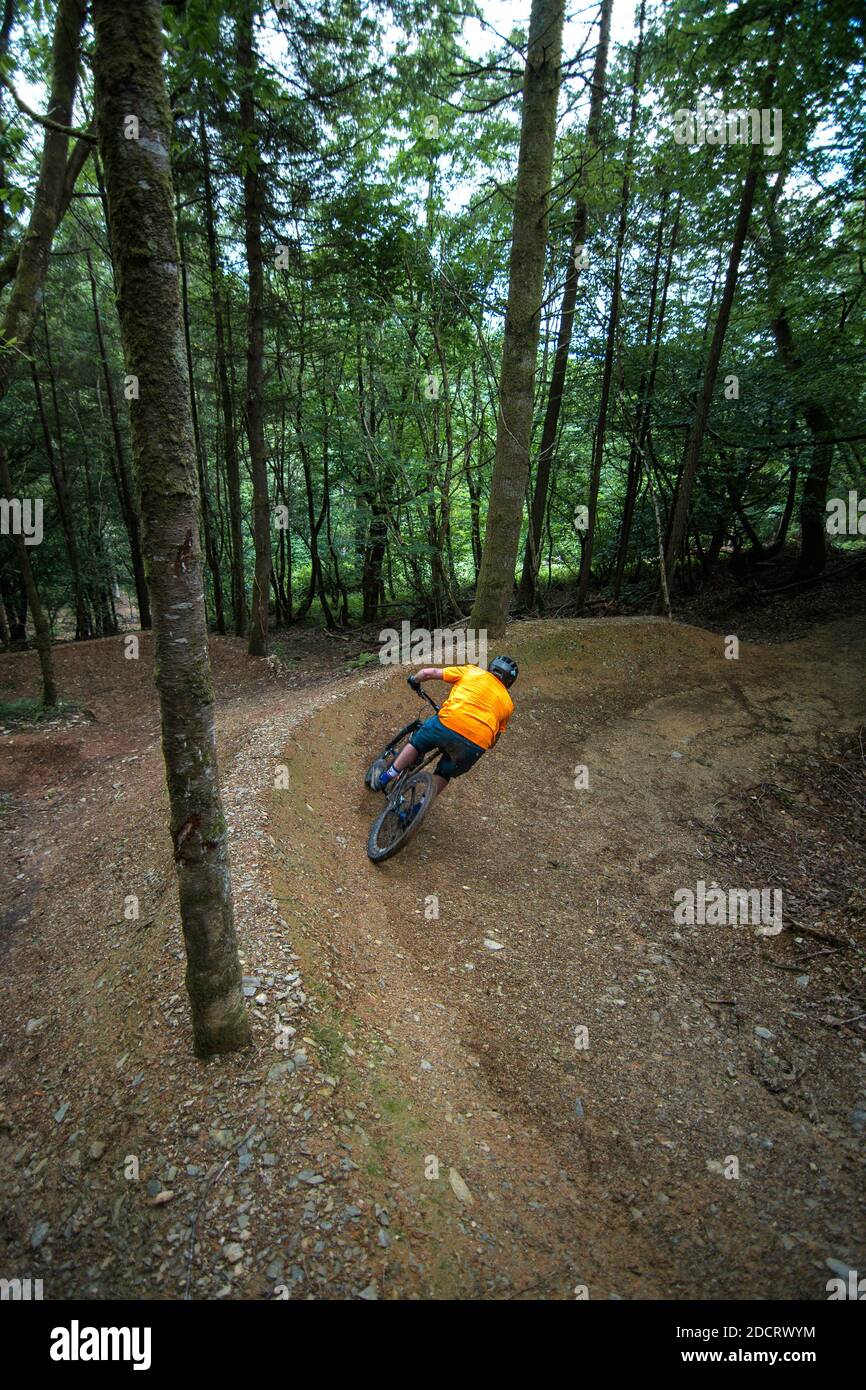 Kernow Bike Park Opening 2020 Cornwall MTB Mountain Biking Stock Photo -  Alamy