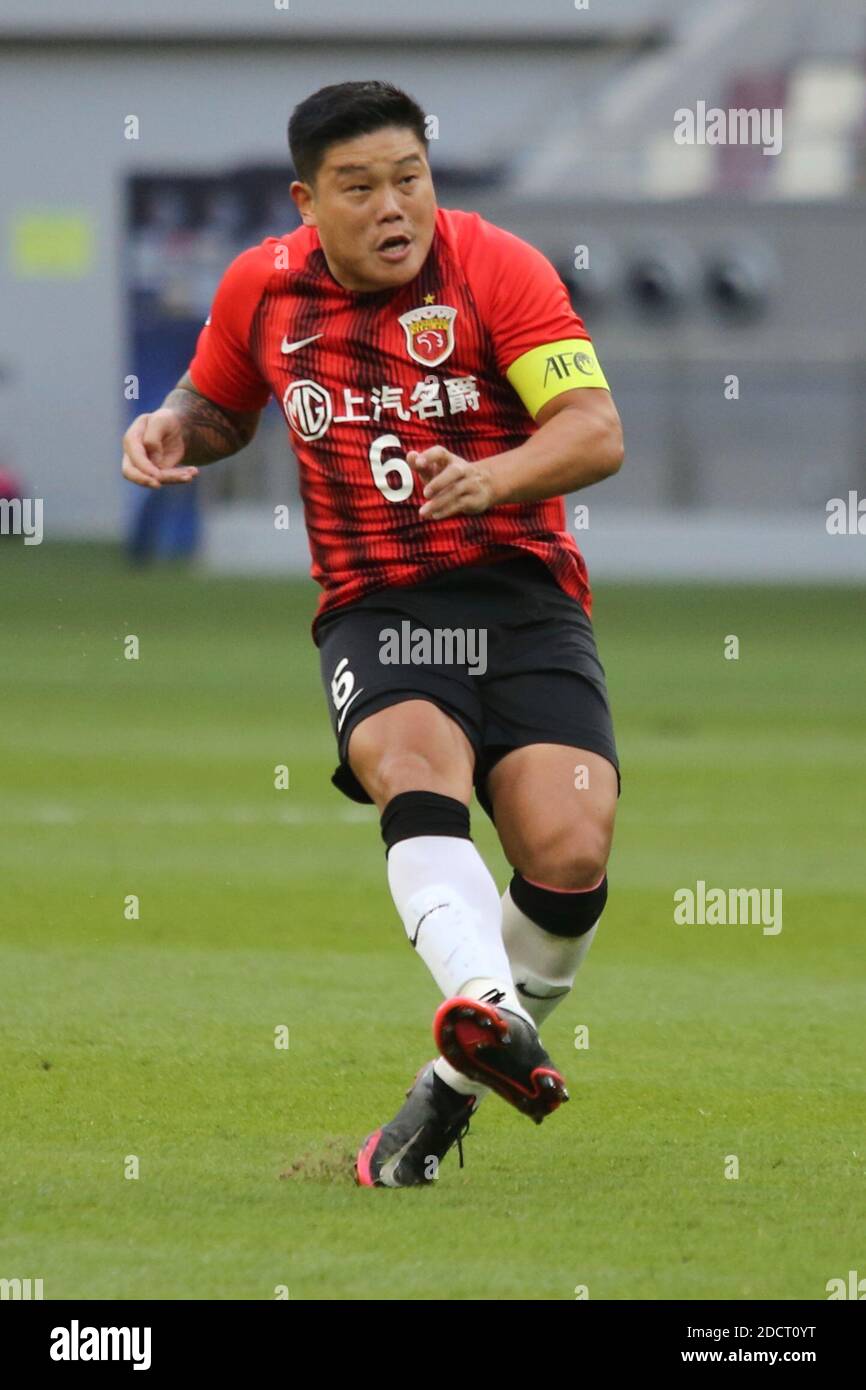 Doha Qatar November 22 Cai Huikang Of Shanghai Sipg During The Afc Champions League Group H Match Between Jeonbuk Hyundai Motors And Shanghai Sipg At The Khalifa International Stadium On November Doha Qatar November 22 Cai Huikang Of Shanghai Sipg During The Afc Champions League Group H Match Between Jeonbuk Hyundai Motors And Shanghai Sipg At The Khalifa International Stadium On November
