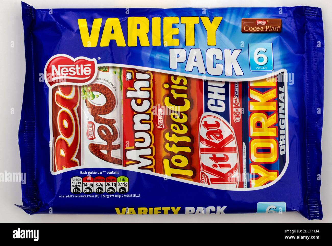 Nestle chocolate bars variety pack Stock Photo