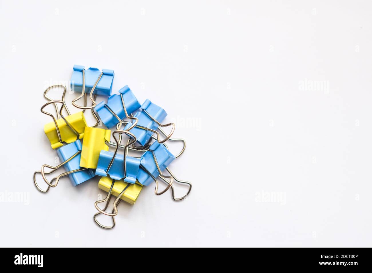 Colored iron paper clips. paper clips with many unique pastel color