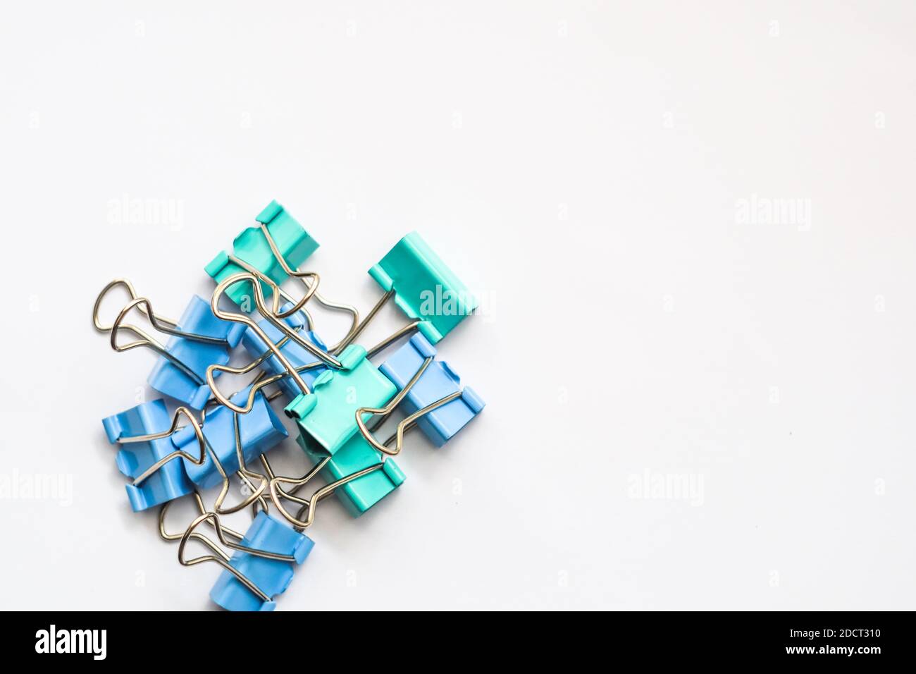 Colored iron paper clips. paper clips with many unique pastel color