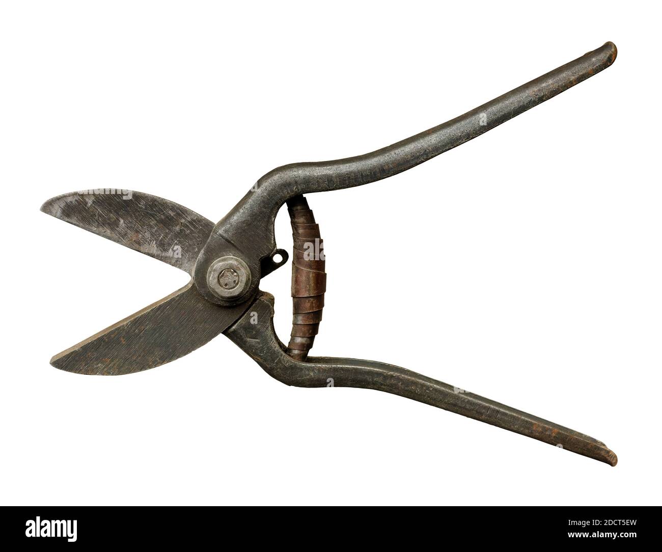 Vintage Metal Scissors On Isolated Stock Photo - Download Image Now -  Ancient, Antique, Blade - iStock