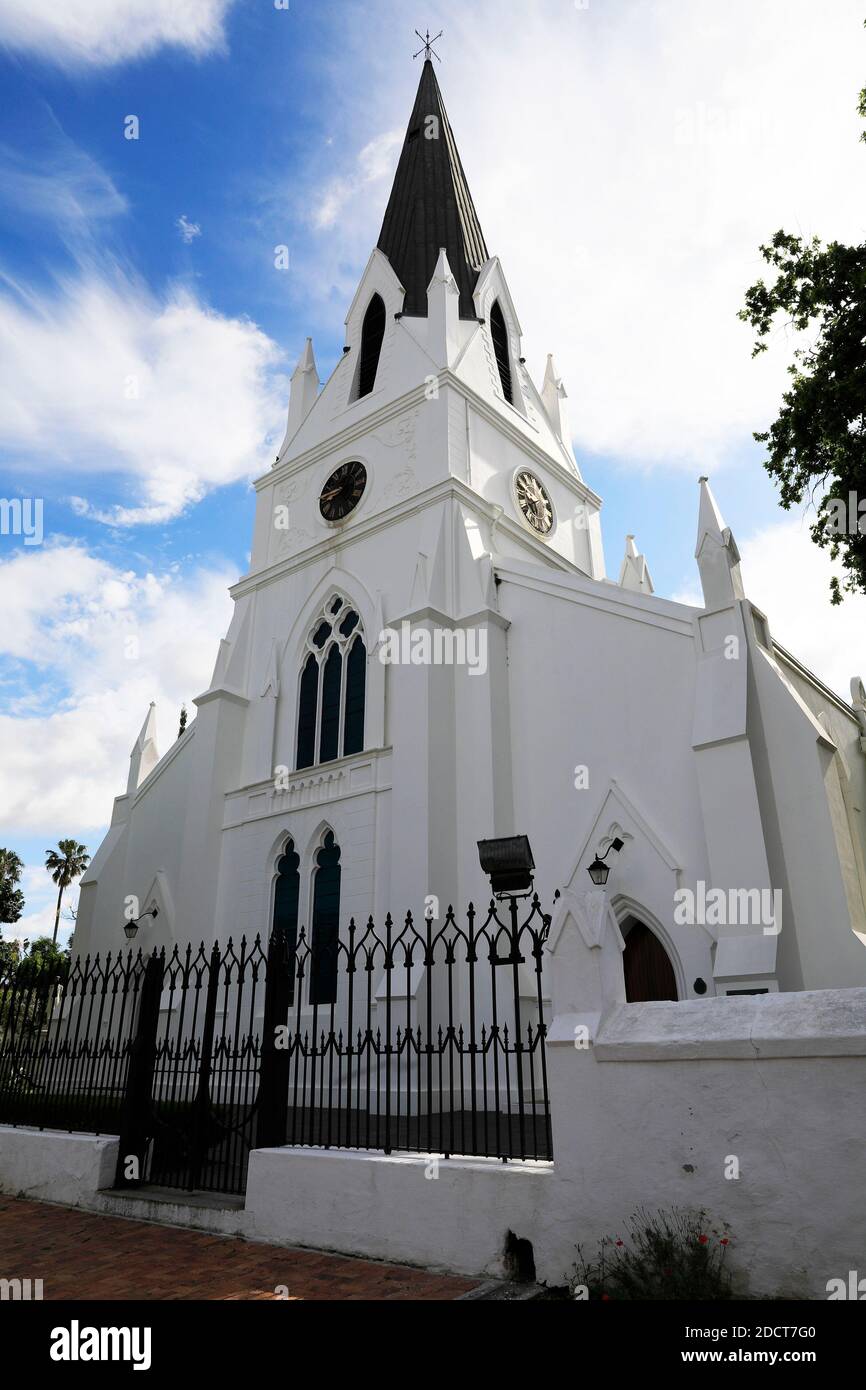 Neo Gothic Tower of the Stellenbosch Moederkerk , Dutch Reformed church
