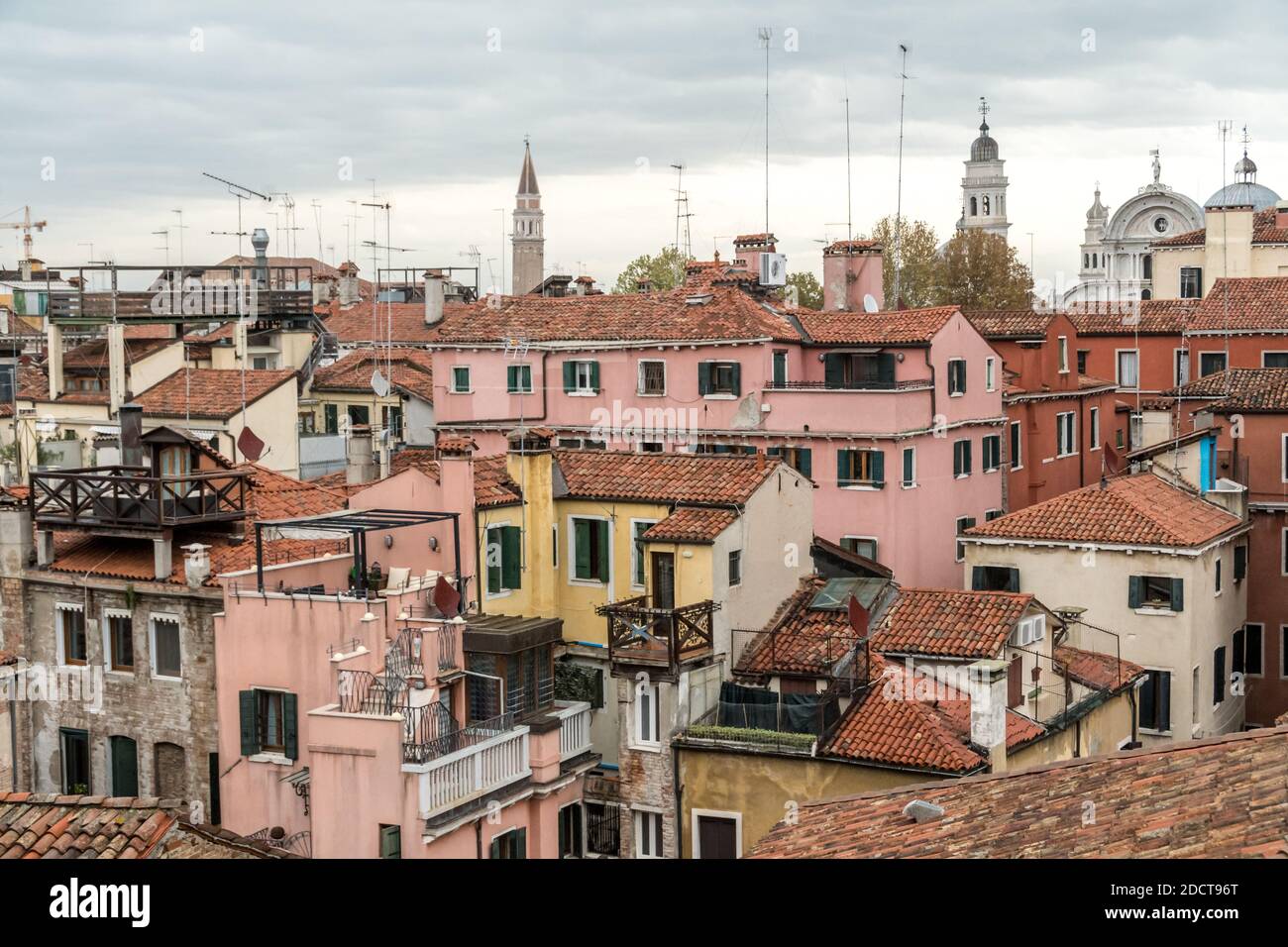 Venice Rooftop, in Venezia, tipical landscape of Italy, Europe Stock ...