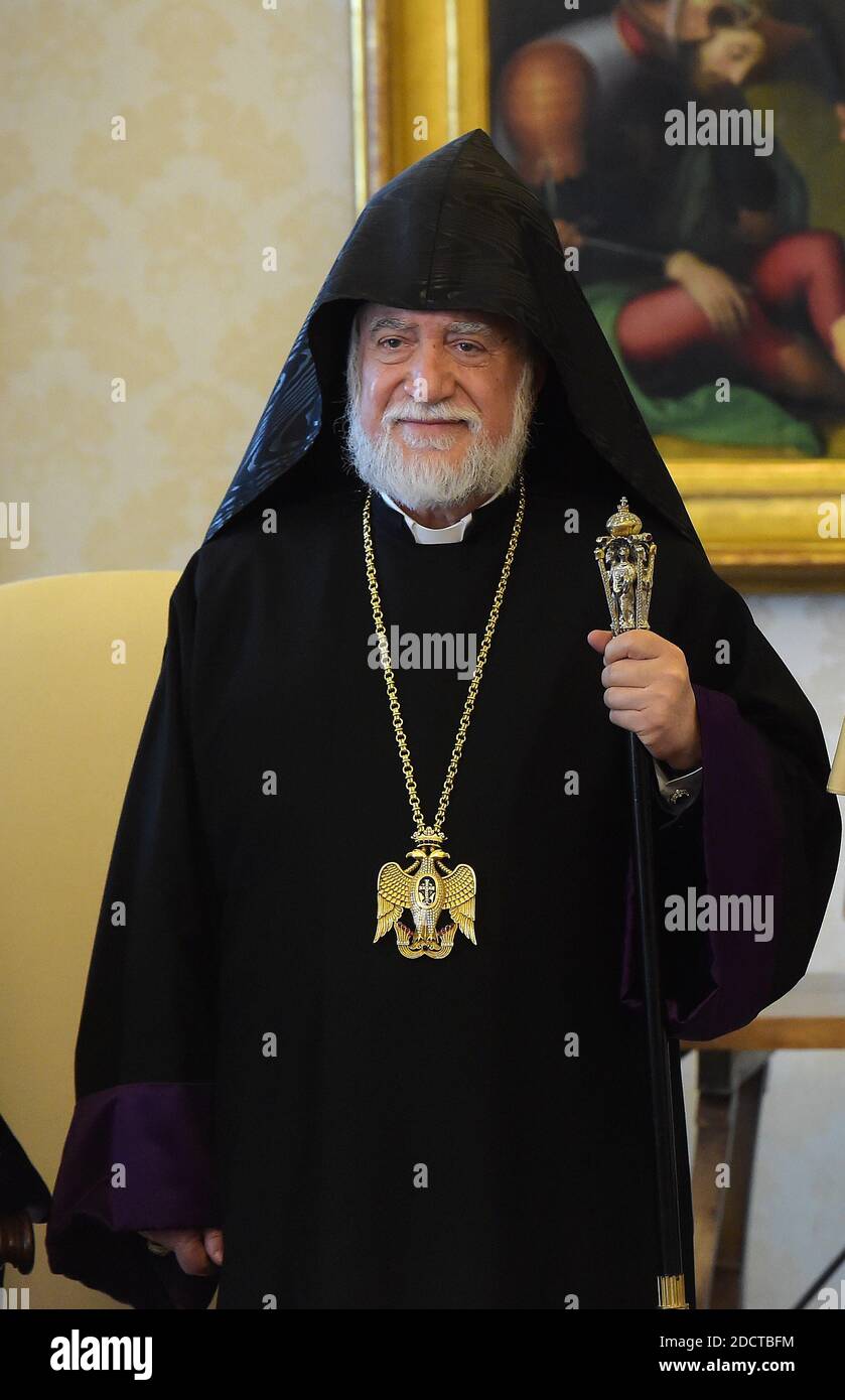 Pope Francis meets with Aram I Kechichian, head of the Catholicosate of