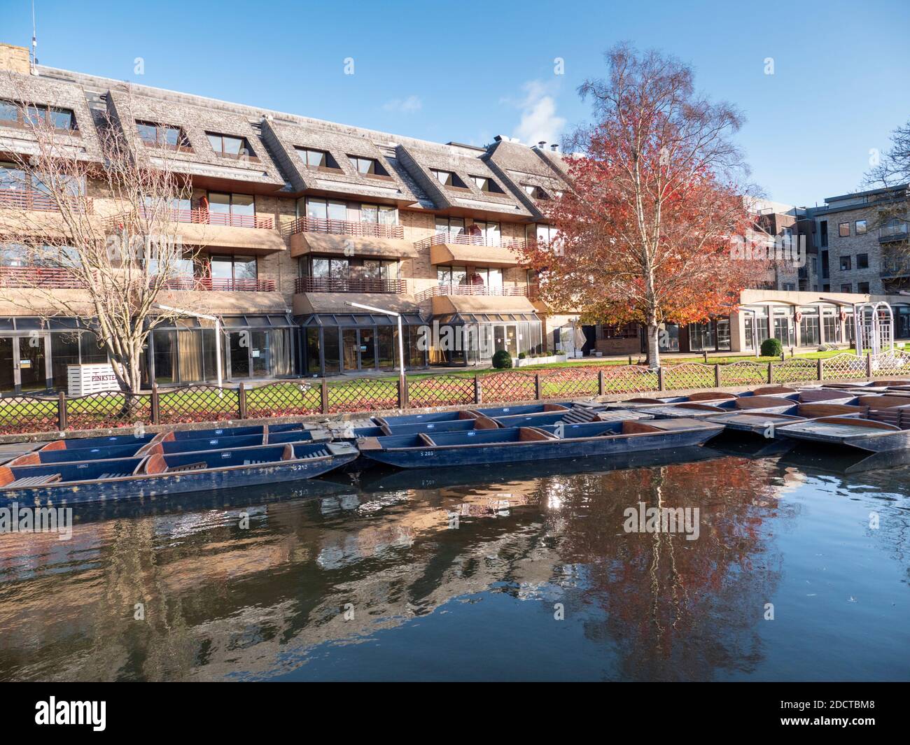 The Doubletree Hotel Cambridge UK on the banks of the River Cam Stock Photo