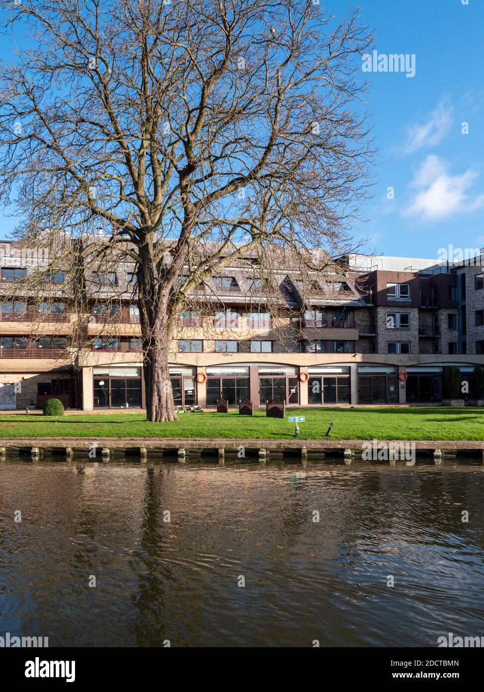 The Doubletree Hotel Cambridge UK on the banks of the River Cam Stock Photo