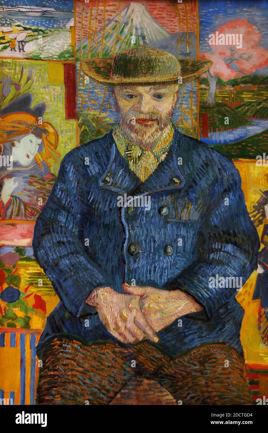 Vincent Van Gogh (1853-1890). Dutch post-impressionist painter. Père Tanguy. Portrait. Oil on canvas (92 x 75 cm), 1887 Rodin Museum. Paris. France. Stock Photo
