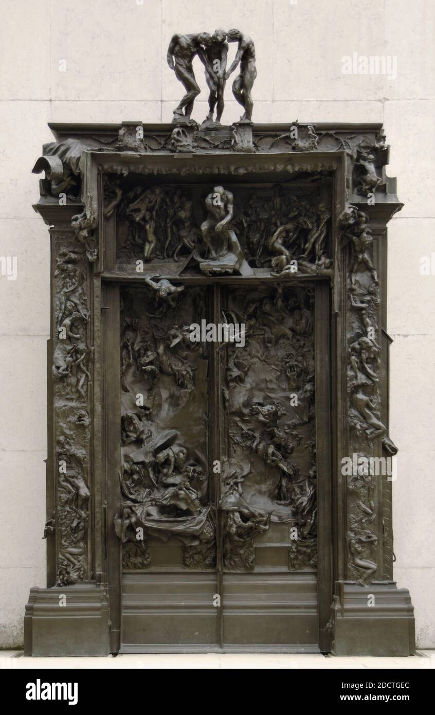 Auguste Rodin (1840-1917). French sculptor. The Gates of Hell, ca.1880-1890. Bronze. Rodin Museum. Paris. France. Stock Photo
