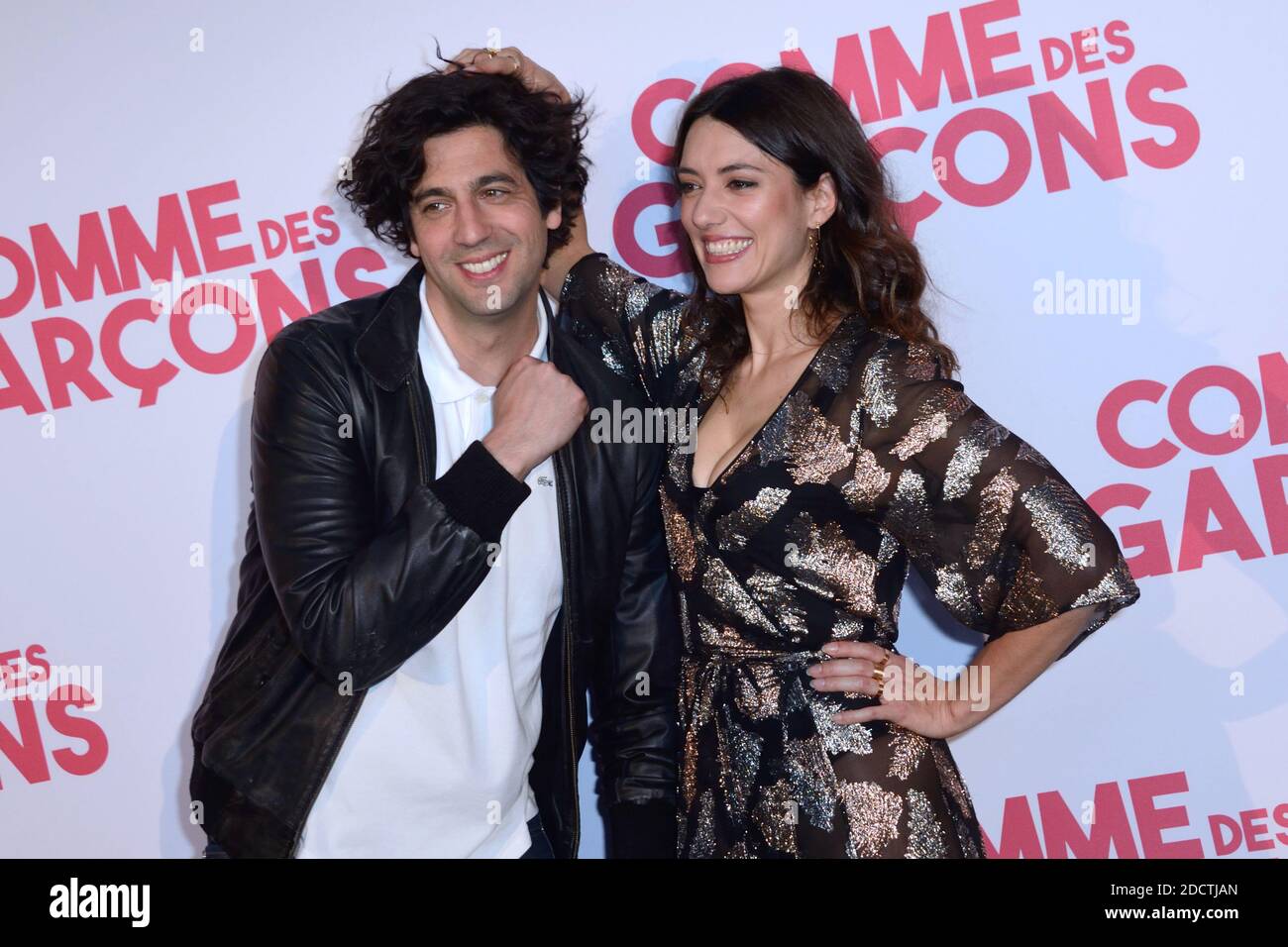 Max Boublil et Vanessa Guide assistent a la premiere du film Comme des  Garcons a l'