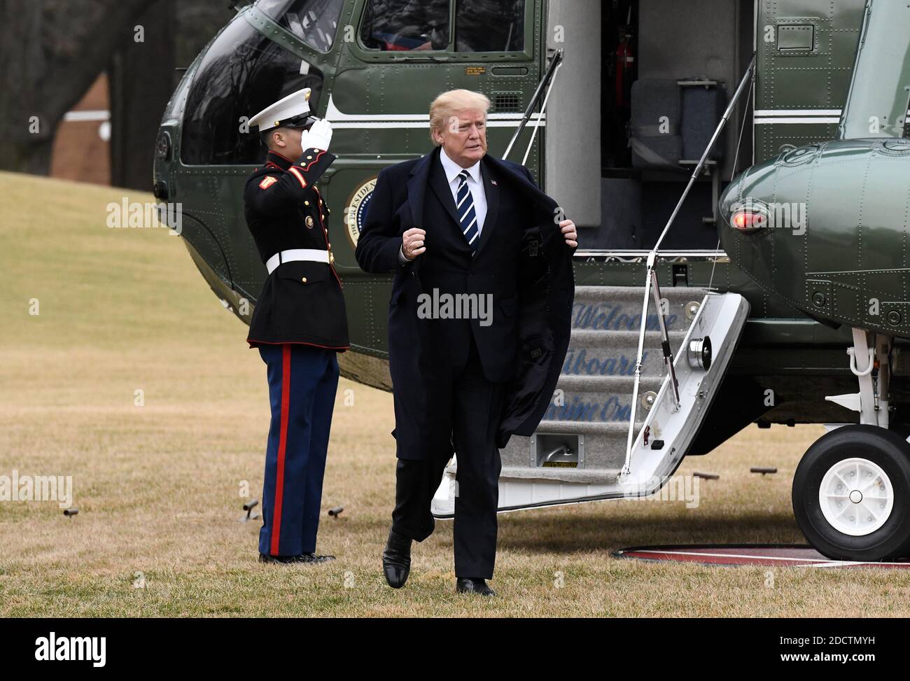 U.S. President Donald Trump returns to the White House, February 1 ...