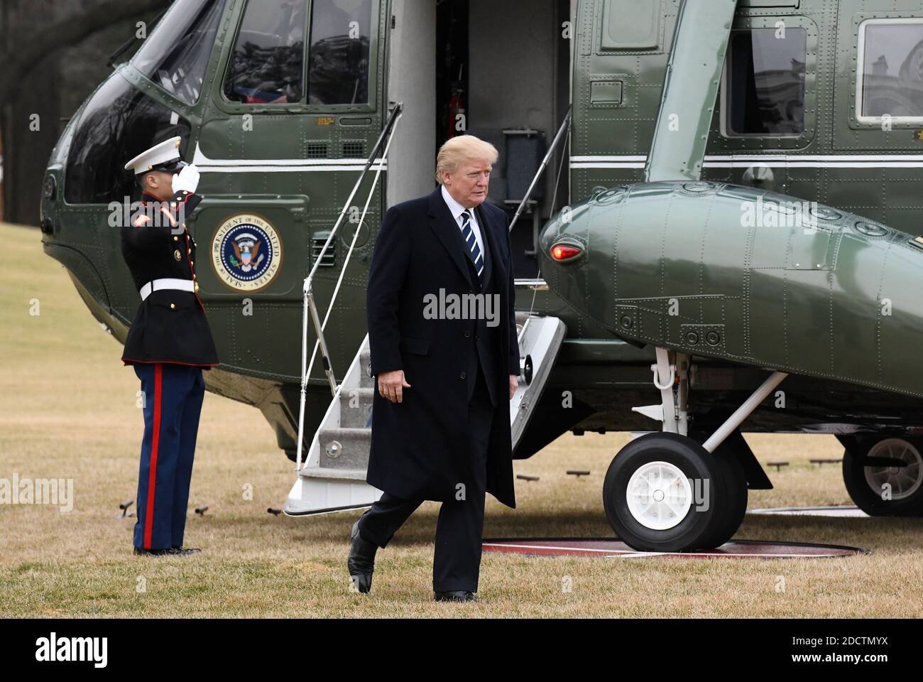 U.S. President Donald Trump returns to the White House, February 1 ...