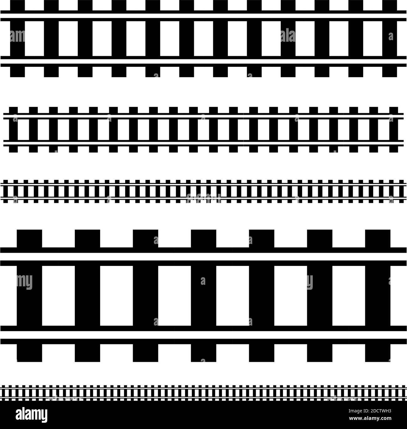 Railway Track With Train Clipart Borders