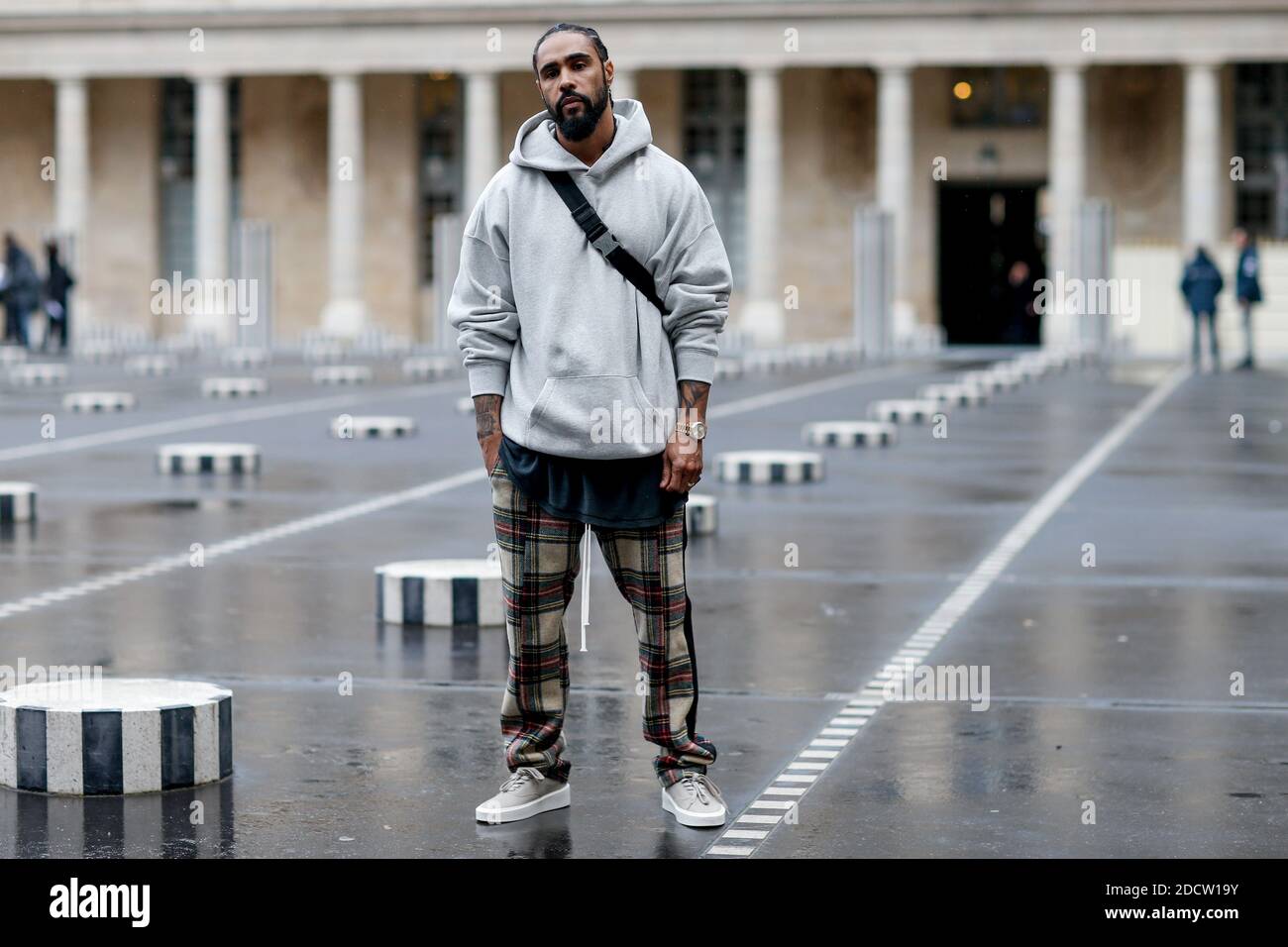 Jerry Lorenzo is seen attending Louis Vuitton during Men's Paris