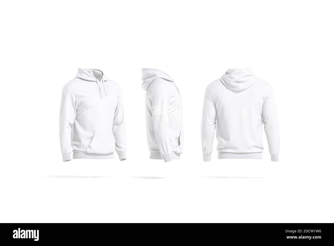 Download Blank White Hoodie With Hood Mockup Side And Back View Stock Photo Alamy