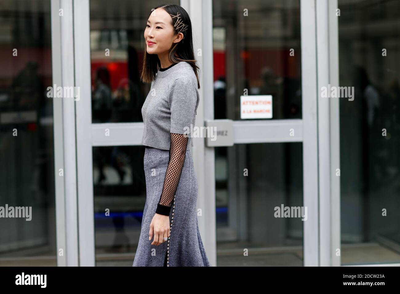 Street style, Chriselle Lim arriving at Altuzarra Fall-Winter 2018-2019 show held at La Coupole, in Paris, France, on March 3rd, 2018. Photo by Marie-Paola Bertrand-Hillion/ABACAPRESS.COM Stock Photo