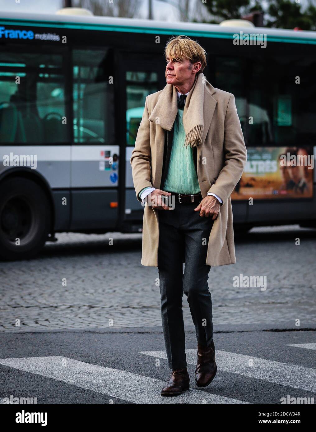 PARIS, France- March 1 2019: Ken Downing on the street in Paris. Stock Photo