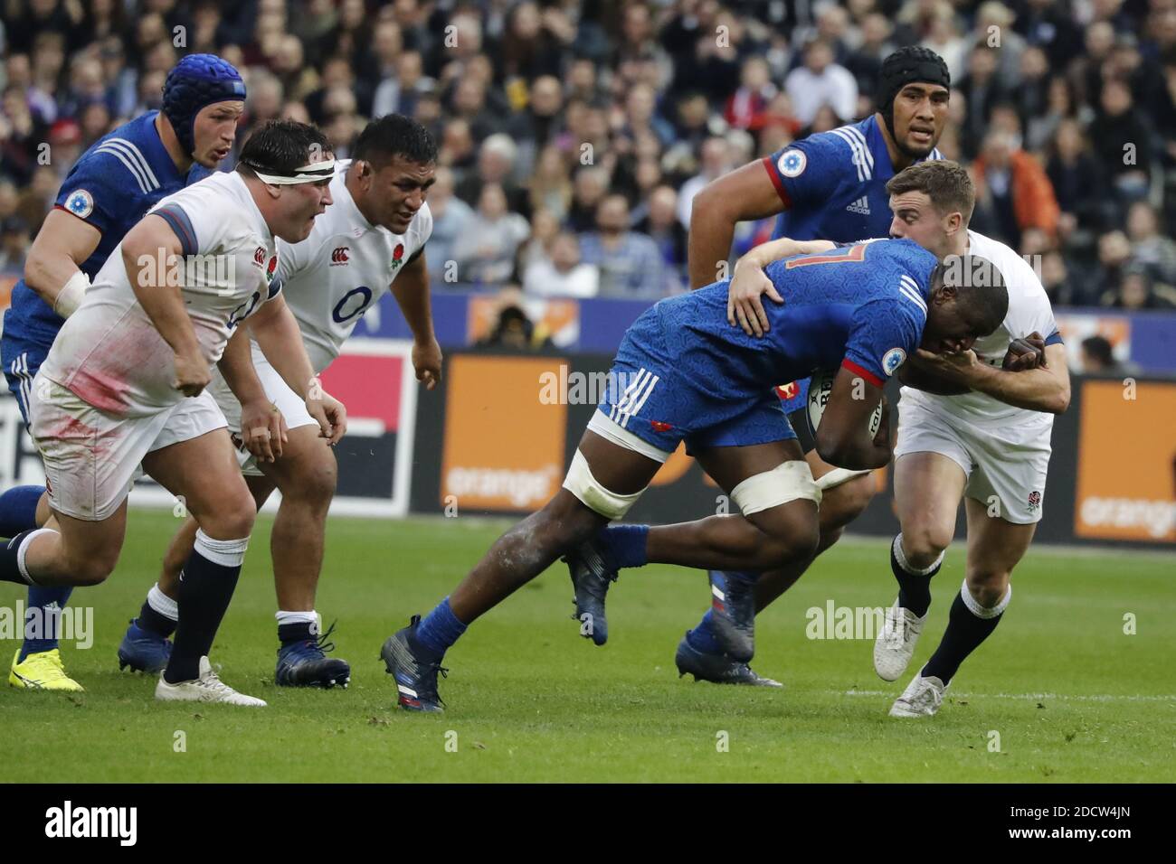 France's Yacouba Camara during Rugby Natwest 6 Nations Tournament, France  vs England in Stade de France, St-Denis, France, on March 10th, 2018. France  won 22-16. Photo by Henri Szwarc/ABACAPRESS.COM Stock Photo -