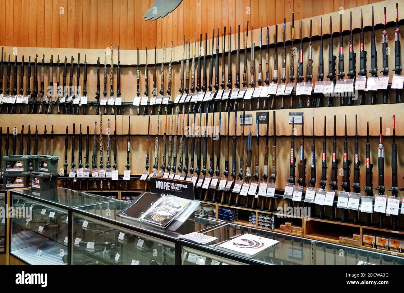 The gun department in a DickâÂ€Â™s Sporting Goods store in Arlington, Virginia , March 1, 2018