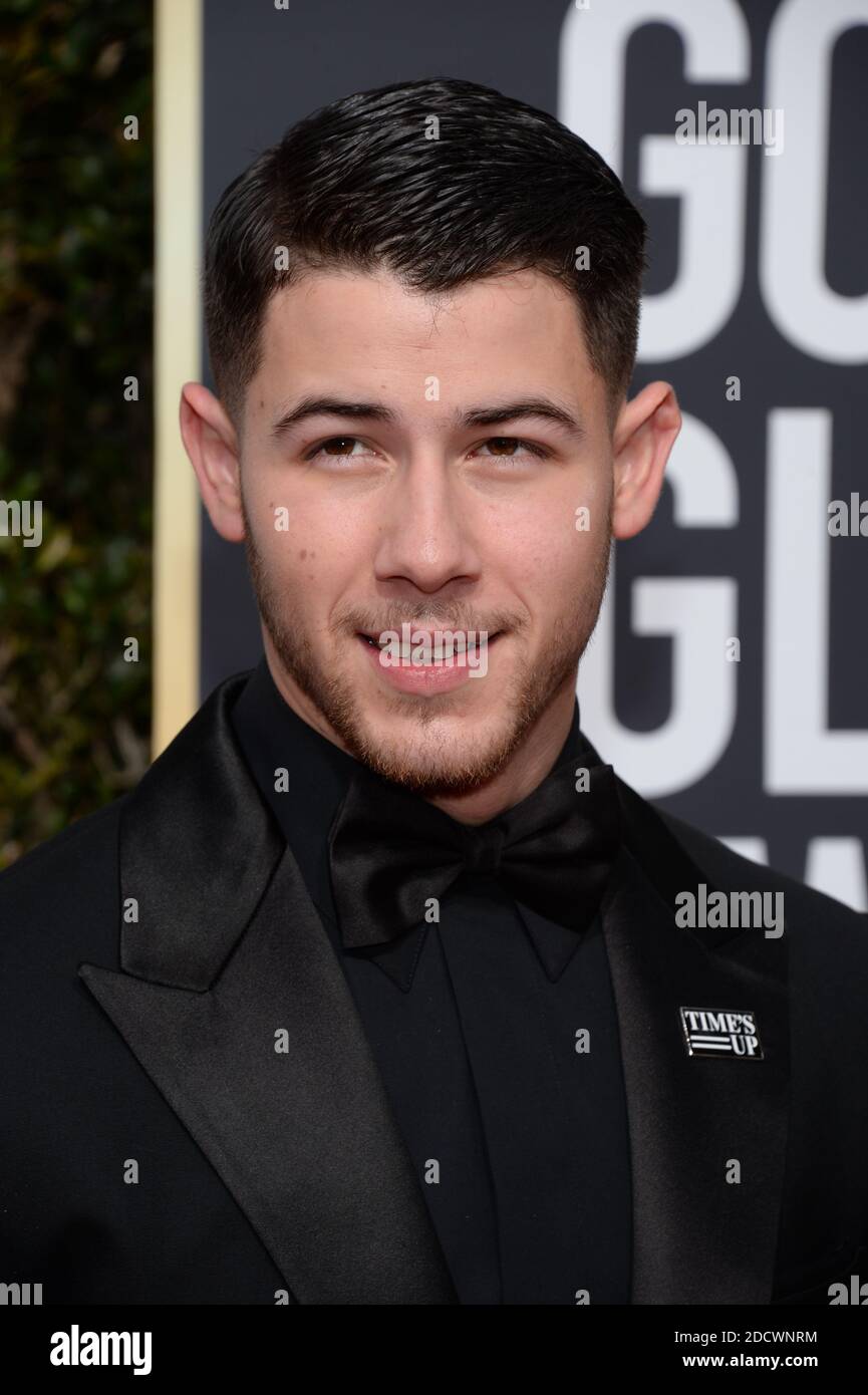 Nick Jonas attending the 75th Annual Golden Globes Awards held at the