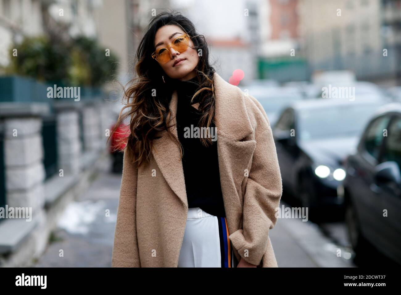 Street style Felicia Evalina arriving at Carven Fall Winter 2018 2019 show held at Lycee Camille See in Paris France on March 1 2018. Photo by Marie Paola Bertrand Hillion ABACAPRESS.COM Stock Photo A...