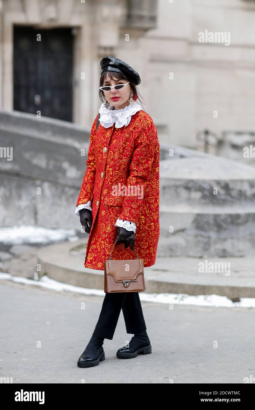 Street style, Roxana-Maria Popescu arriving at Paco Rabanne Fall-Winter ...