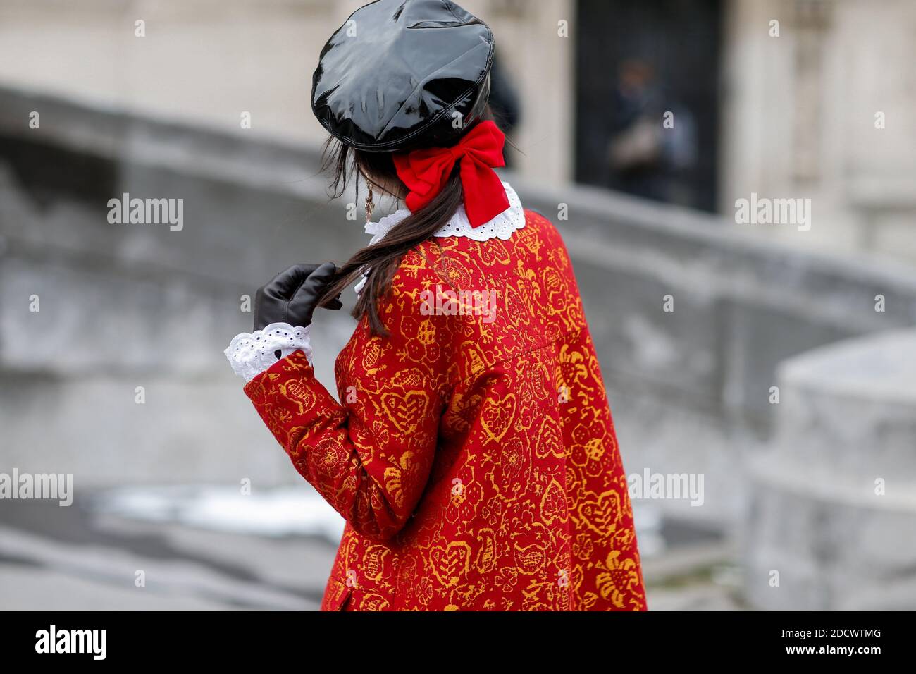 Street style, Roxana-Maria Popescu arriving at Paco Rabanne Fall-Winter ...