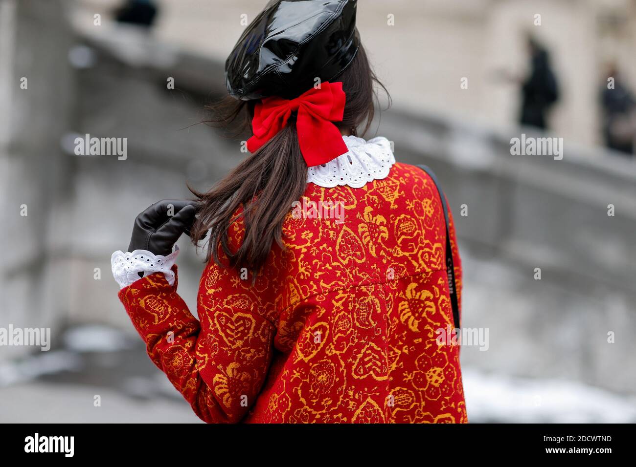 Street style, Roxana-Maria Popescu arriving at Paco Rabanne Fall-Winter ...