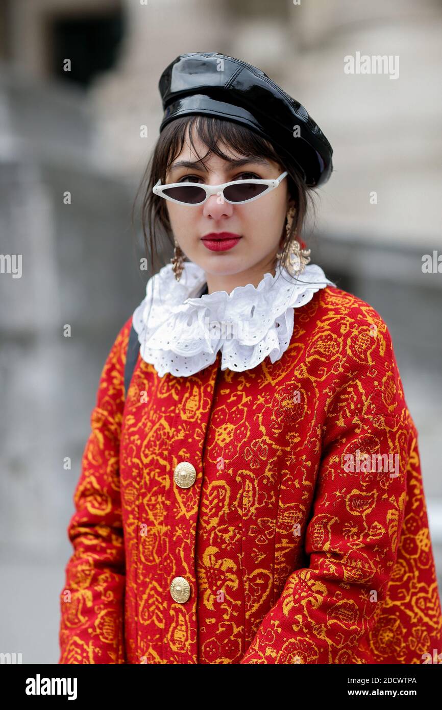 Street style, Roxana-Maria Popescu arriving at Paco Rabanne Fall-Winter ...