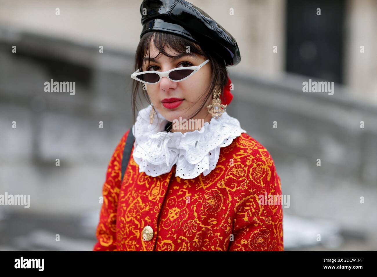 Street style, Roxana-Maria Popescu arriving at Paco Rabanne Fall-Winter ...