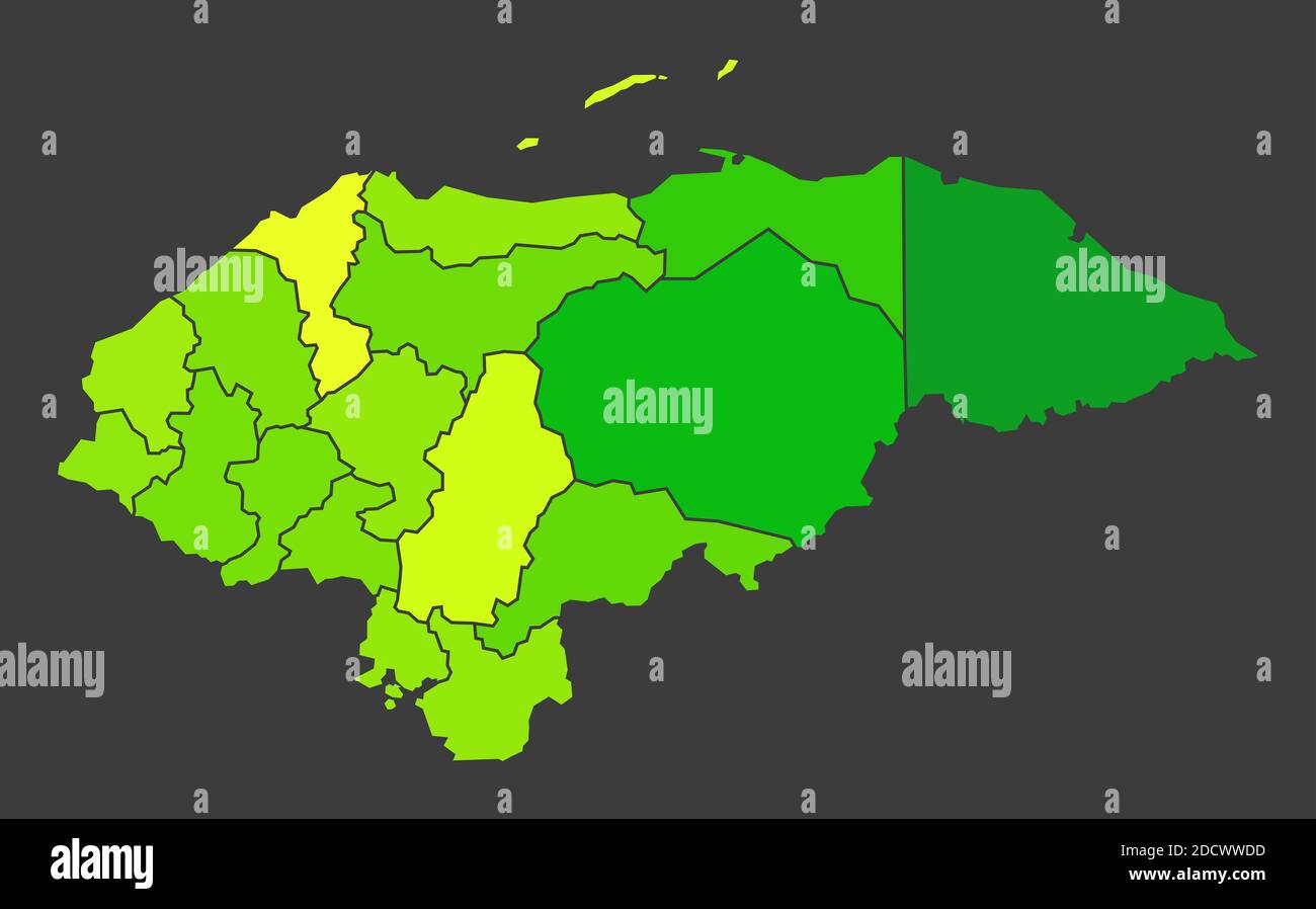 Honduras population heat map as color density illustration Stock Photo