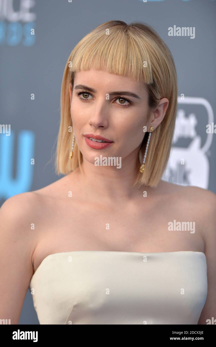 Emma Roberts attends The 23rd Annual Critics' Choice Awards at Barker Hangar on January 11, 2018 in Santa Monica, Los Angeles, CA, USA. Photo by Lionel Hahn/ABACAPRESS.COM Stock Photo