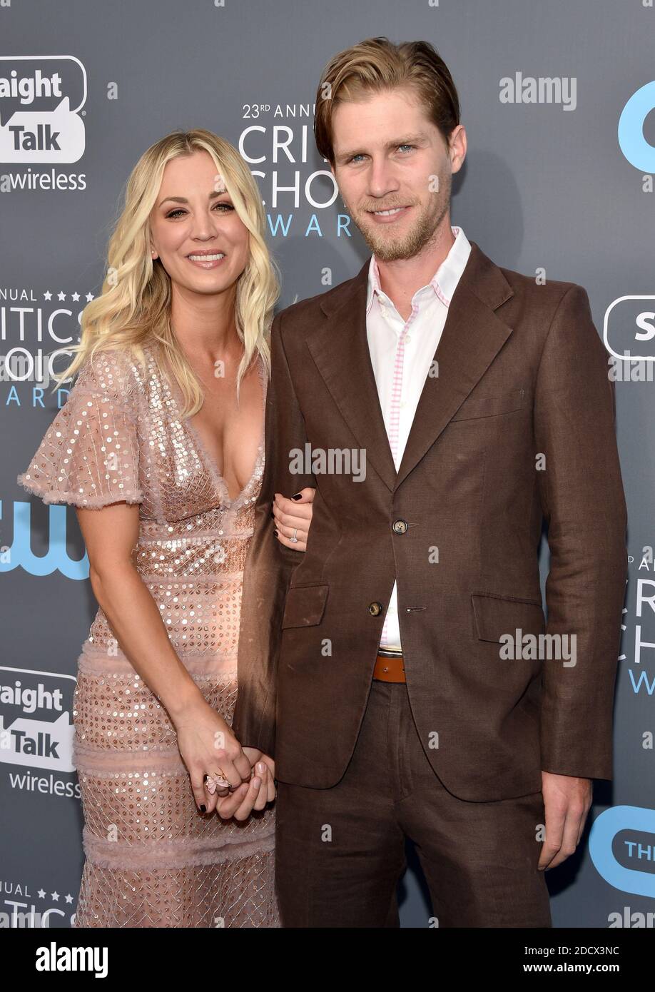 Kaley Cuoco and Karl Cook attend The 23rd Annual Critics' Choice Awards