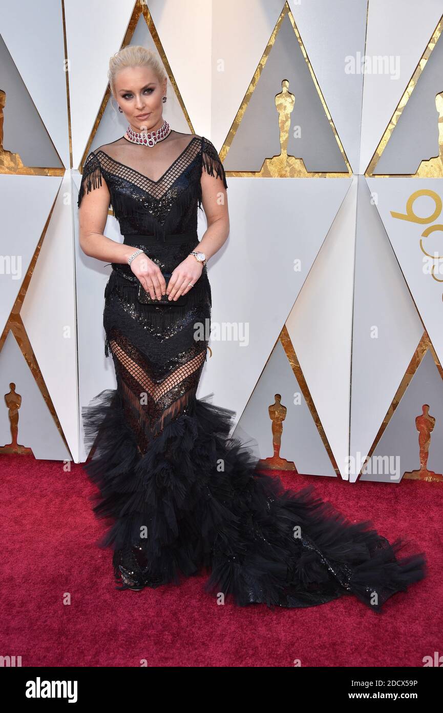 Lindsey Vonn walks the red carpet as arriving to the 90th annual