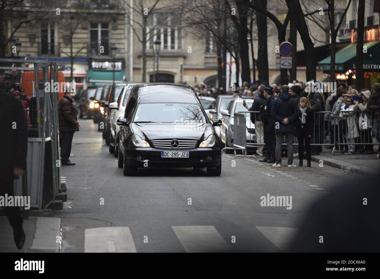 Funeral procession of France Gall arriving in Paris, France, on January