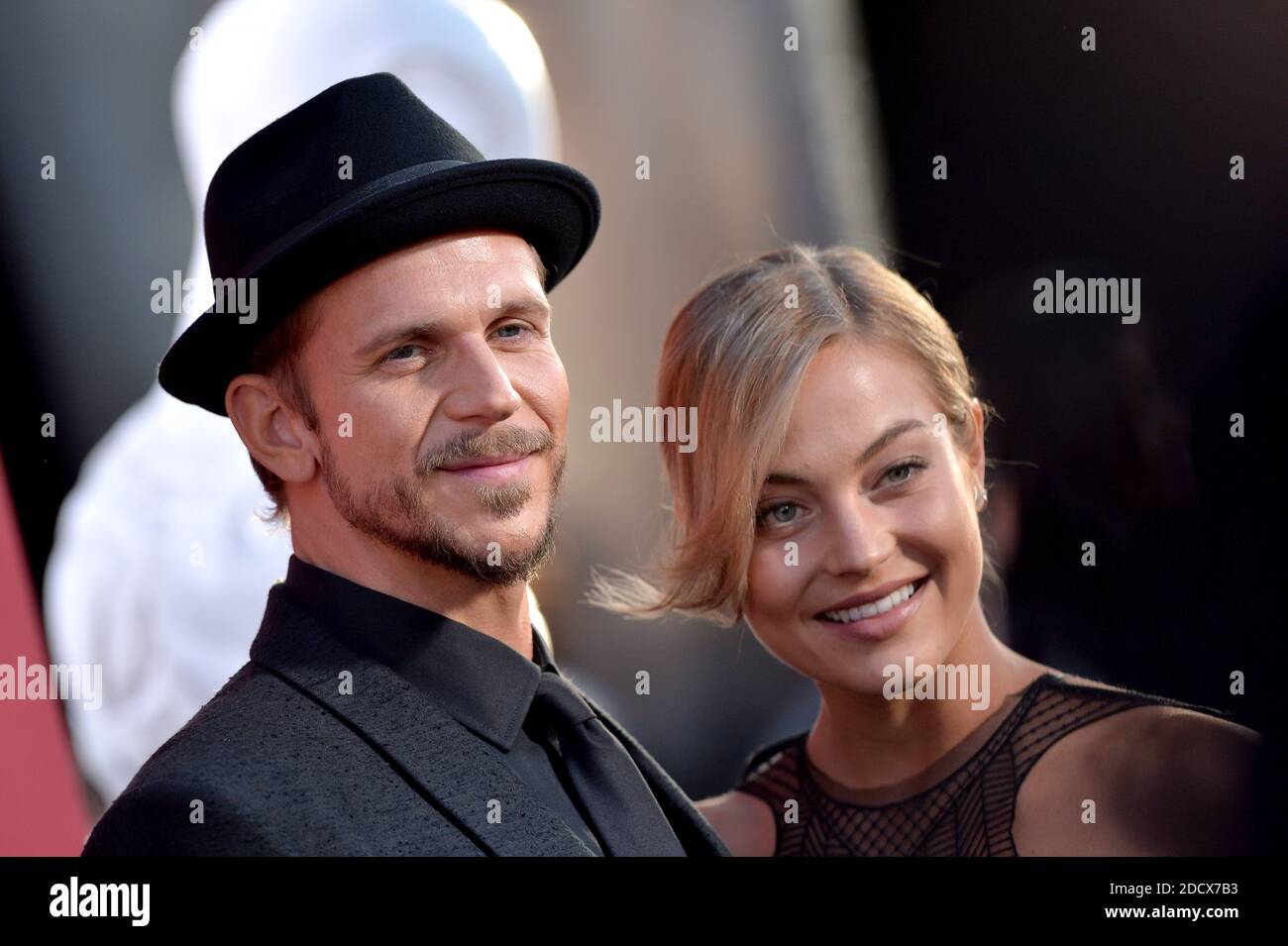 Gustaf Skarsgard and Caroline Sjostrand attend the Los Angeles Season 2