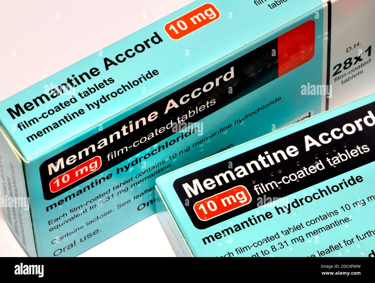Memantine accord - treatment for alzheimer's disease stock photo - alamy