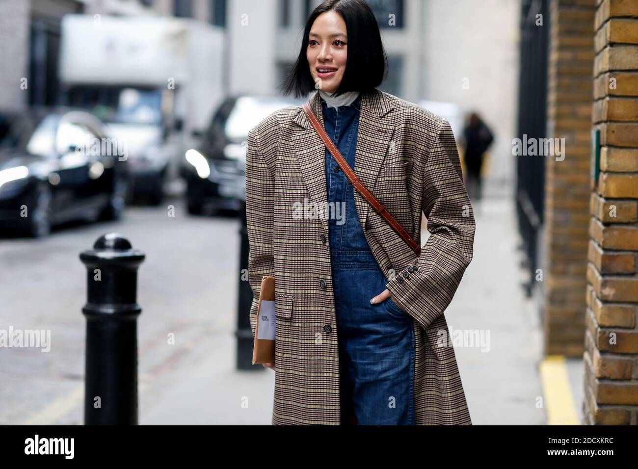 Street style, Tiffany Hsu arriving at Preen by Thornton Bregazzi Fall-Winter 2018-2019 show held at Floral Street, in London, England, on February 18th, 2018. Photo by Marie-Paola Bertrand-Hillion/ABACAPRESS.COM Stock Photo