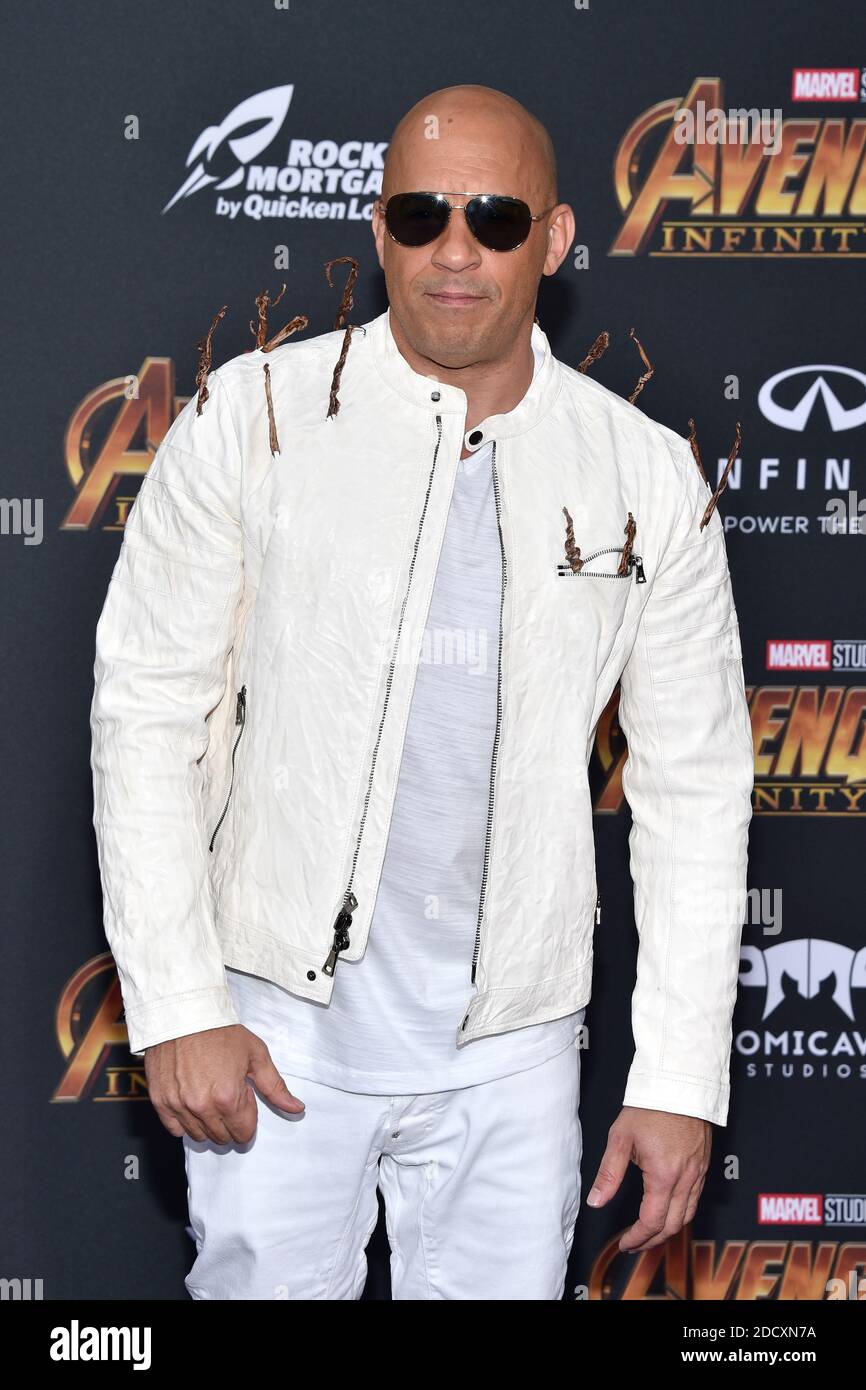 Vin Diesel attends the World Premiere of Avengers: Infinity War on ...