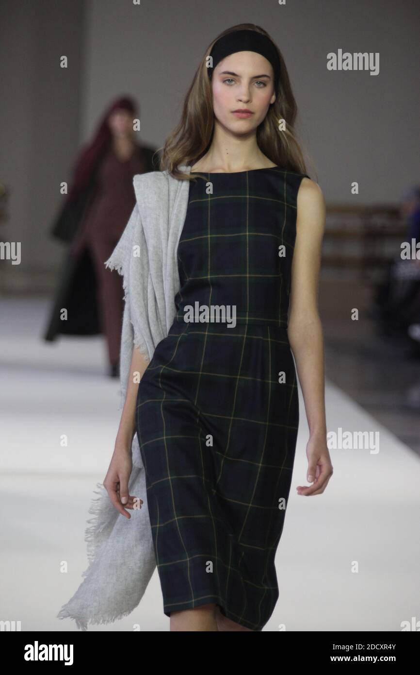 A model walks the runway during the Agnes B Womenswear Fall-Winter 2018 ...