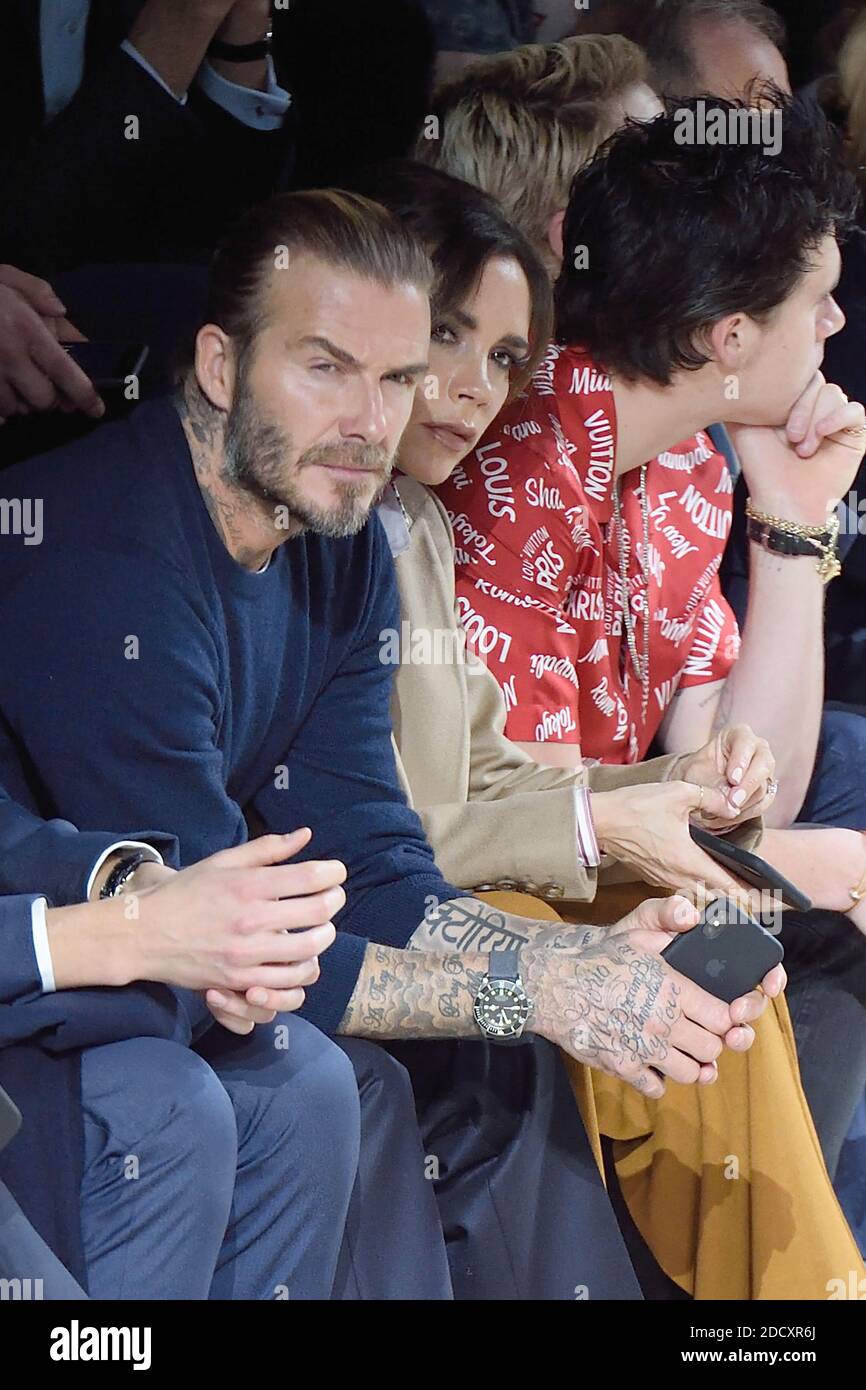 David Beckham attending Louis Vuitton Homme Spring-Summer 2014 Menswear  collection in Paris, France on June 27, 2013 during the Paris Fashion Week.  Photo by Nicolas Briquet/ABACAPRESS.COM Stock Photo - Alamy