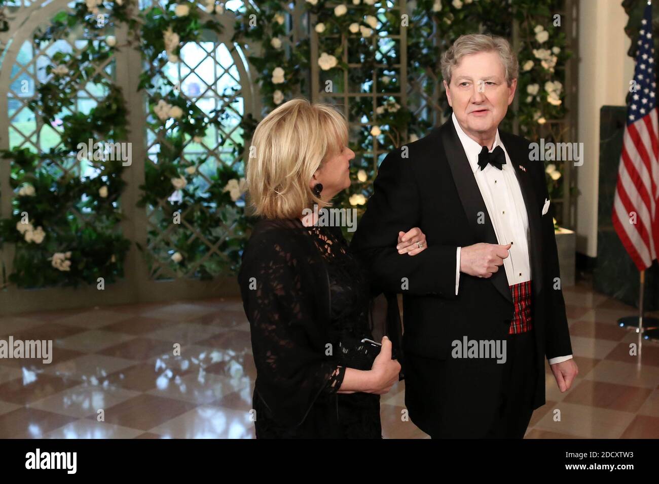 John Neely Kennedy and his wife Rebecca Stulb arriving in the