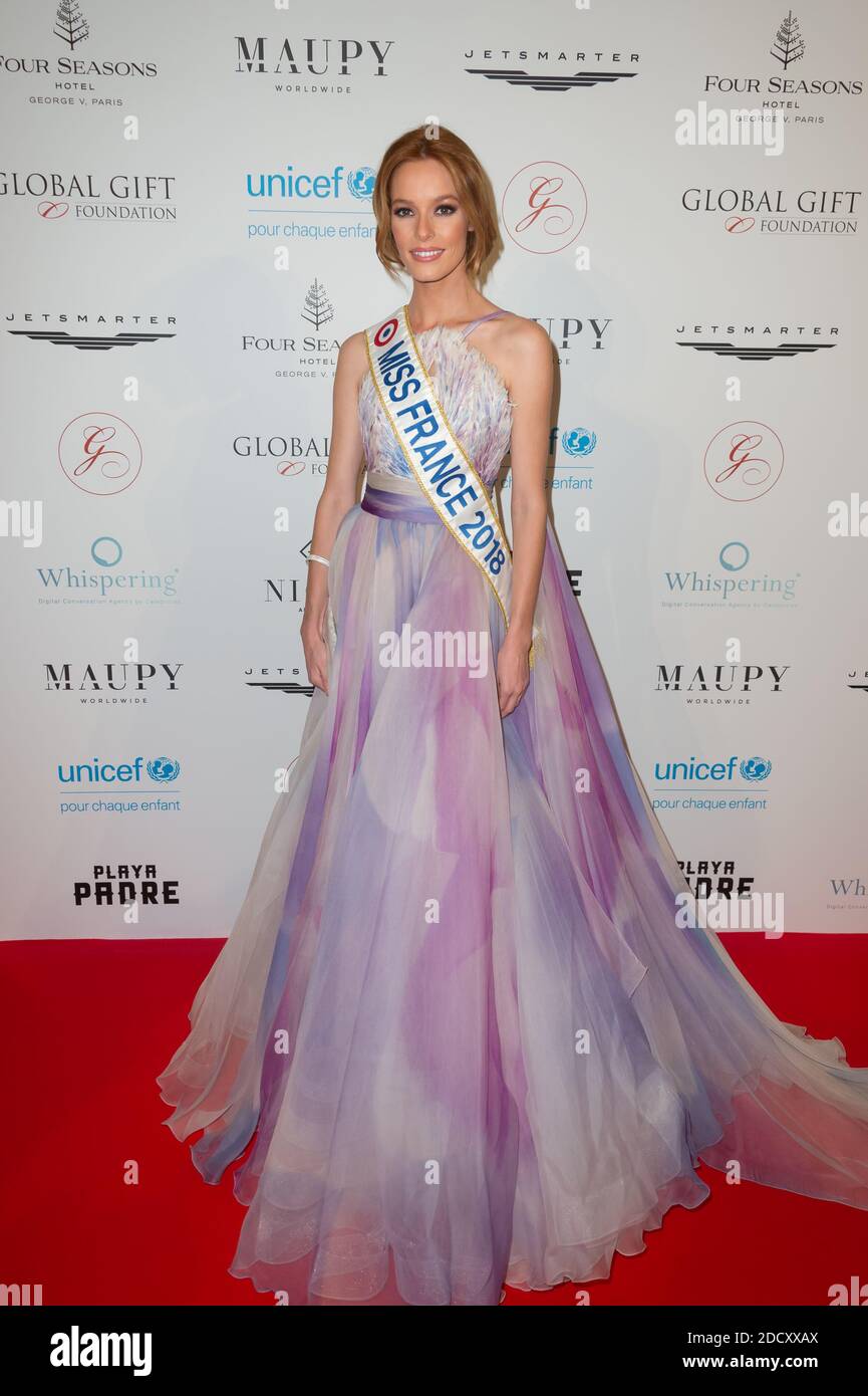 Maeva Coucke Miss France 2018 attending the Global Gift Gala in aid of  Unicef France and Global Gift Foundation at Seasons Hotel George V in  Paris, France on april 25, 2018 .