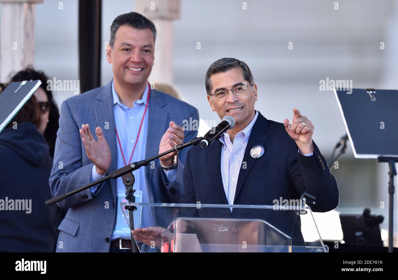 Attorney General of California Xavier Becerra attends the 2018 Women's