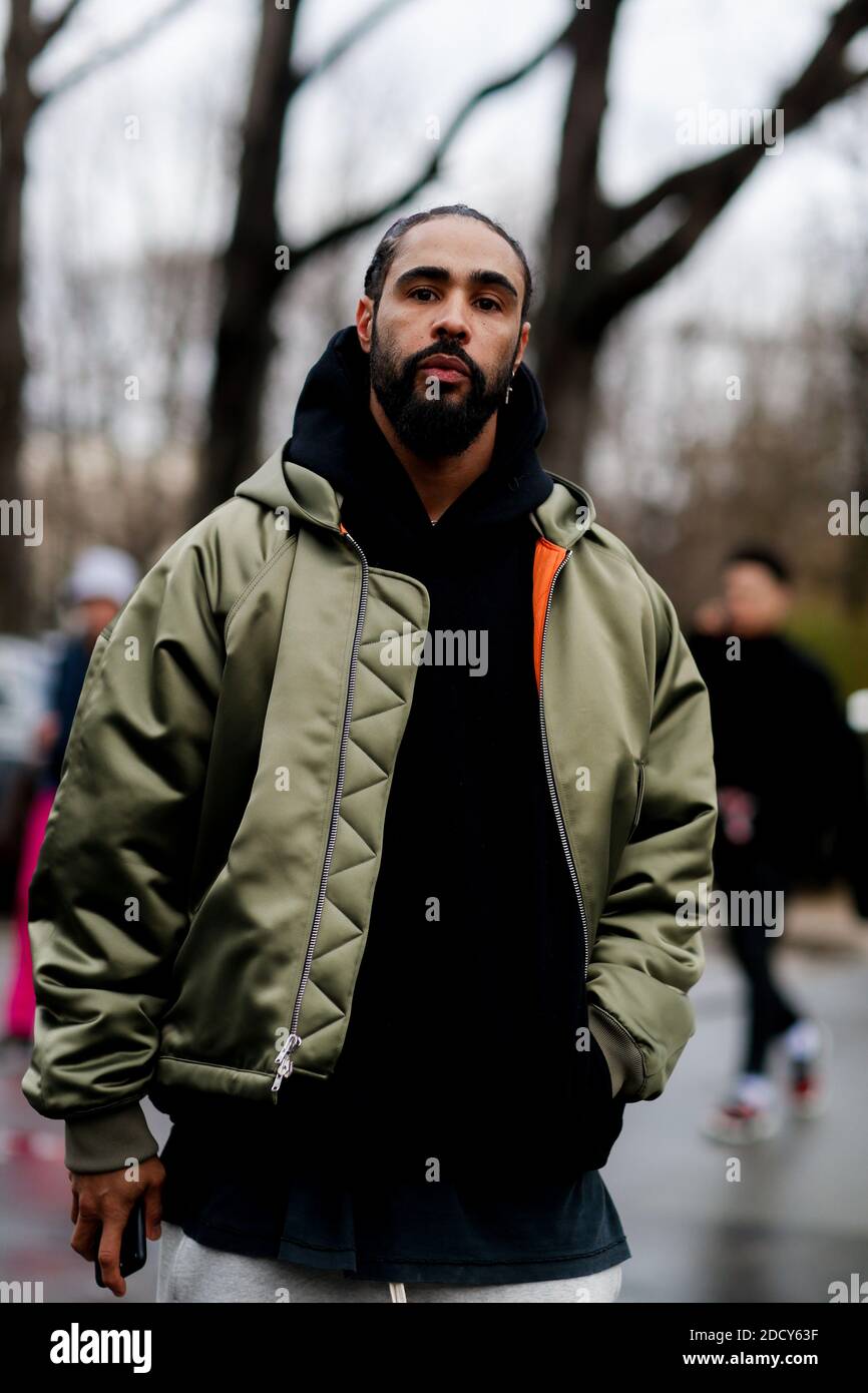 Street style, Jerry Lorenzo arriving at Dior Fall-Winter 2018-2019 Menswear  show held at Grand Palais, in Paris, France, on January 20, 2018. Photo by  Marie-Paola Bertrand-Hillion/ABACAPRESS.COM Stock Photo - Alamy
