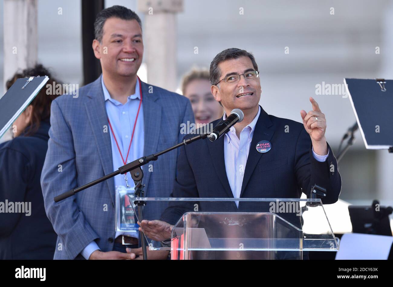 Attorney General of California Xavier Becerra attends the 2018 Women's