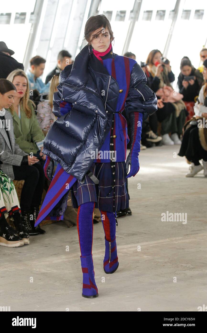 Kaia Gerber walks the runway during the Sacai show as part of the Paris